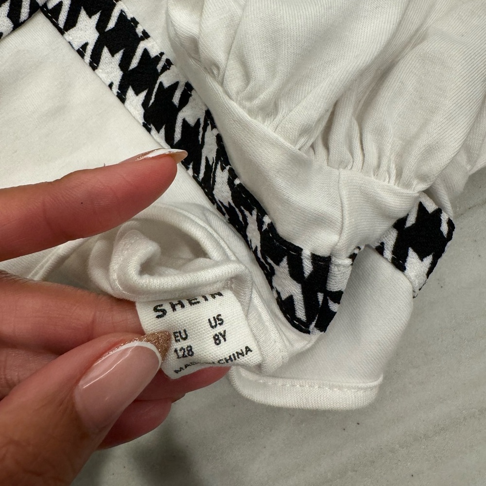 Black & White houndstooth Set size 8 - Picture 16 of 16
